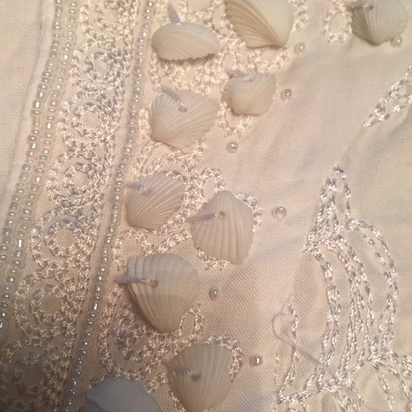 Lilly Pulitzer white shell beaded tunic dress L - Picture 7 of 7